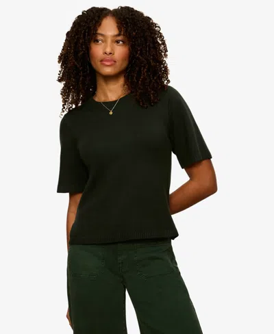 Sanctuary Petite Perfect Short-sleeve Sweater T-shirt In Black