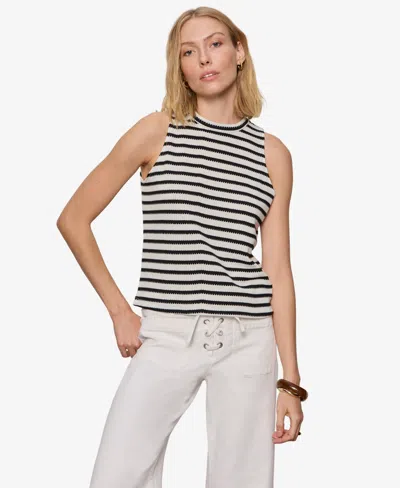 Sanctuary Petite Sleeveless Striped Campari High-neck Tank Top In Multi