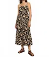 Sanctuary Tiered Picot Dress In Bandana Print In Brown