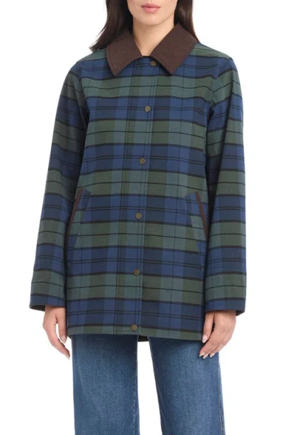 Sanctuary Plaid Water Resistant Rain Jacket In Multi