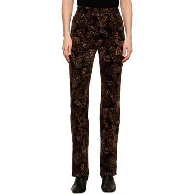 Sanctuary Play Date High Waist Stretch Cotton Corduroy Bootcut Pants In Brown
