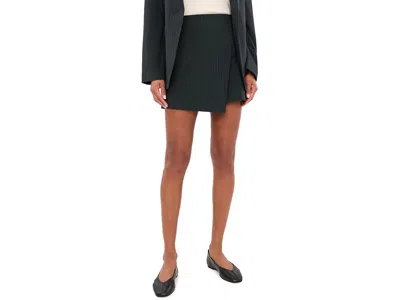 Sanctuary Playful Mini Skirt Women's Skirt Navy Pinstripe: 6, Elastane/polyester/rayon In Black