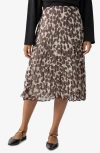 Sanctuary Too Fab Animal Print Long Sleeve Minidress In Chocolate