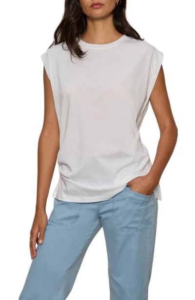 Sanctuary Pleated Muscle T-shirt In White