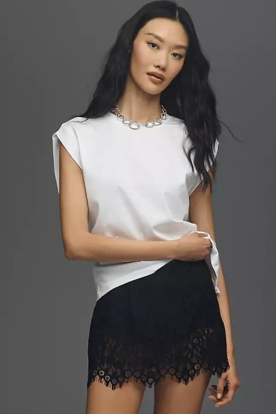 Sanctuary Pleated Muscle T-shirt Top In White