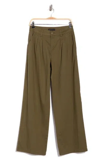 Sanctuary Pleated Wide Leg Pants In Green