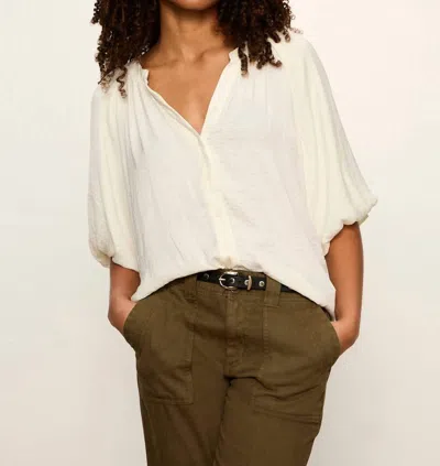 Sanctuary Plenty Of Love Bubble Blouse In Collagen In White