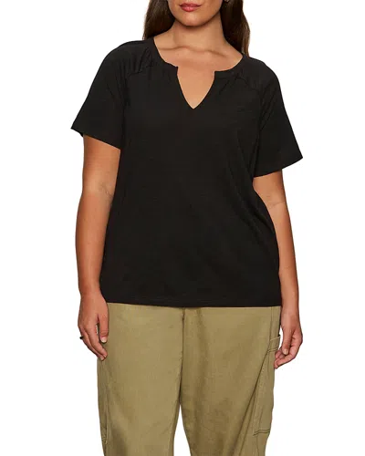 Sanctuary Plus Raglan Tee In Black