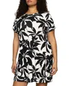 Sanctuary Perfect Tee Mix Floral Cotton Blend Minidress