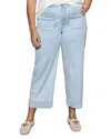Sanctuary Plus The Marine Cropped Wide Leg Jeans In Ultra Pale In Ultra Pale