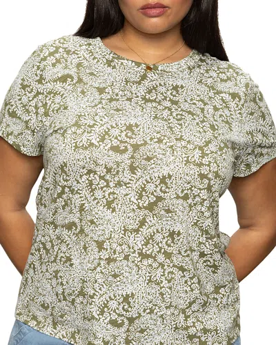 Sanctuary The Perfect Geo Print Cotton Blend Knit Top In Adorned