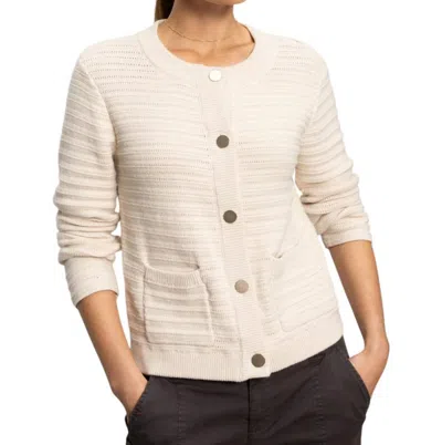 SANCTUARY POINTELLE KNITTED JACKET IN OAT