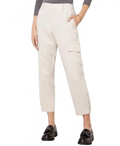 Sanctuary Polished Cargo Ankle Pant In White In Multi