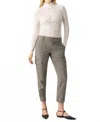 Sanctuary Polished Cargo Standard Rise Pant In Compact Houndstooth In Gray