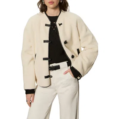 Sanctuary Powder Faux Shearling Jacket In Neutral