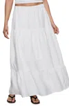Sanctuary The Prairie Tiered Linen Maxi Skirt In White