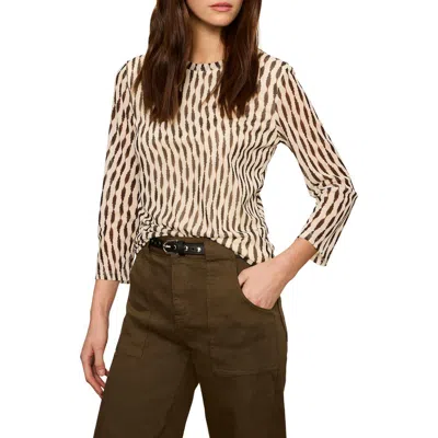 Sanctuary Print Mesh Top In Inkblot