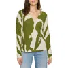 Sanctuary Print Split Neck Knit Top