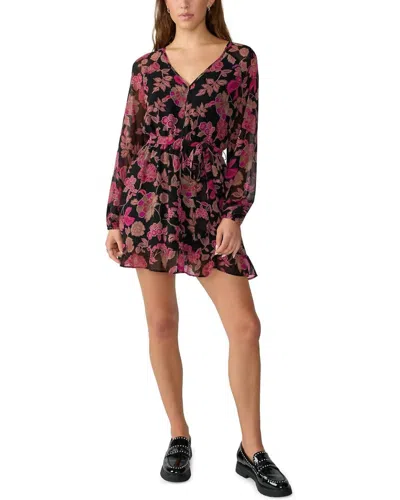 Sanctuary Printed Sensation Soft Dress In Cranberry Bloom In Multi
