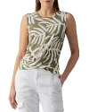 Sanctuary Printed Twist Front Top In Olive Night