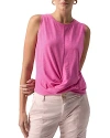 Sanctuary Twisted Cotton Blend Slub Jersey Tank In Wild Pink