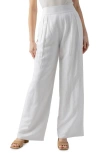 SANCTUARY PULL ME ON WIDE LEG LINEN BLEND PANTS