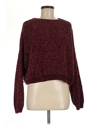 Pre-owned Sanctuary Pullover Sweater In Burgundy