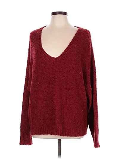 Pre-owned Sanctuary Pullover Sweater In Burgundy