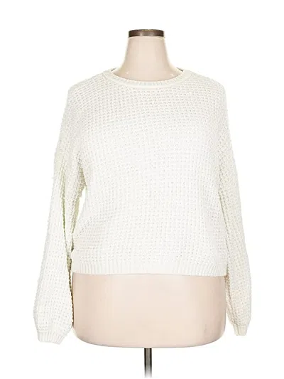 Pre-owned Sanctuary Pullover Sweater In White