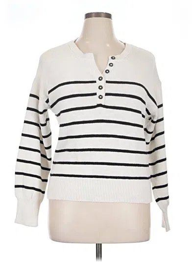 Pre-owned Sanctuary Pullover Sweater In White