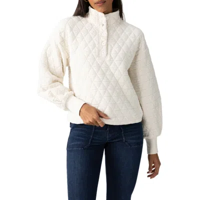 Sanctuary Quilted Sweatshirt In Chalk