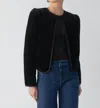 Sanctuary Channel Quilted Velvet Jacket In Black