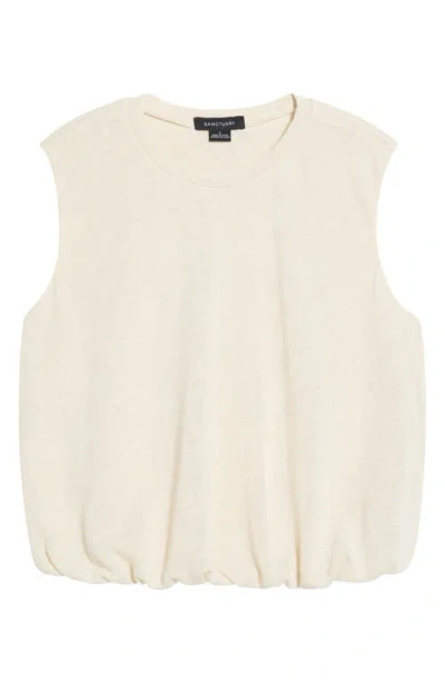 Sanctuary Quinn Bubble Sleeveless Top In White