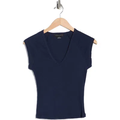Sanctuary Raglan Sleeve V-neck Top In Blue