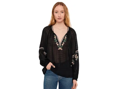 Sanctuary Raye Embroidered Blouse In Black