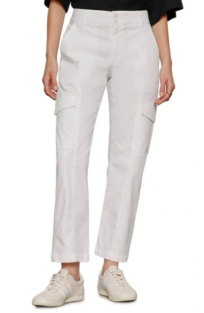 Sanctuary Rebel Ankle Straight Leg Cargo Pants In White
