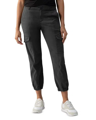 Sanctuary Rebel Crop Stretch Cotton Pants In Grey