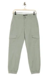 Sanctuary Rebel Crop Stretch Cotton Cargo Pants In Green