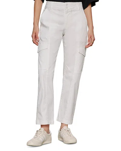 Sanctuary Rebel High Rise Straight Crop Jeans In Chalk In White