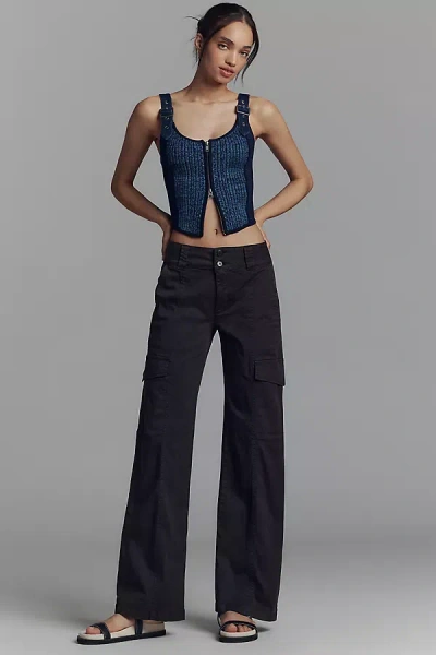 Sanctuary Rebel Straight-leg Pants In Black