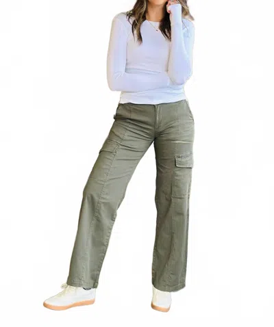 Sanctuary Rebel Straight Leg Pants In Kalamata In Green