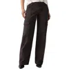 Sanctuary Rebel Straight Leg Twill Cargo Pants In Obsidian