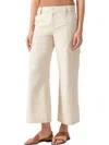 Sanctuary Rebel Wide Leg Standard Rise Crop Pant In Birch In Grey