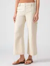 Sanctuary Rebel Wide Leg Standard Rise Crop Pant In Birch In Grey