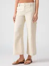 Sanctuary Rebel Wide Leg Standard Rise Crop Pant In Birch In Beige