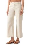 Sanctuary Rebel Wide Leg Standard Rise Crop Pant In Birch In Birch