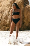 Sanctuary Refresh Rib Bandeau Bikini Top In Black