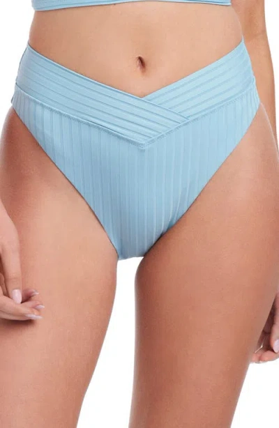 Sanctuary Refresh Rib V-front High Cut Bikini Bottoms