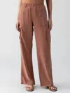 Sanctuary Relaxed Reissue Cargo Pants In Washed Clay