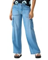 SANCTUARY REISSUE WIDE LEG CARGO JEANS IN SUN DRENCH